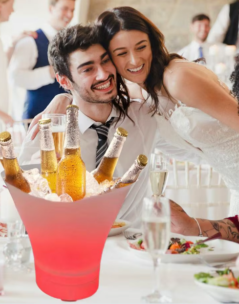 HIELERA CON LUZ Y PARLANTE BLUETOOTH